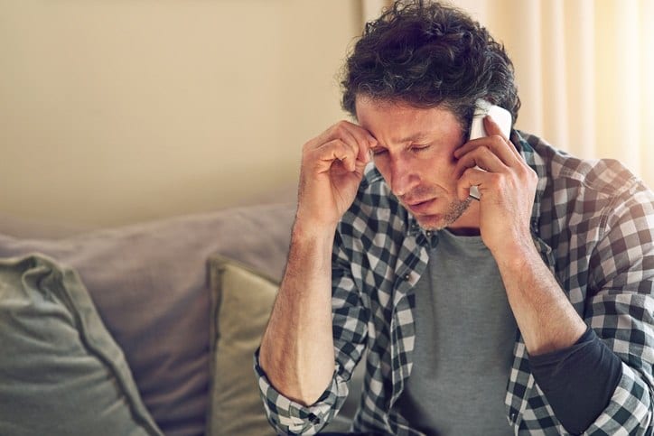 Debt Collector Harassment in CA Credit Repair Lawyers of America man harassed by debt collectors