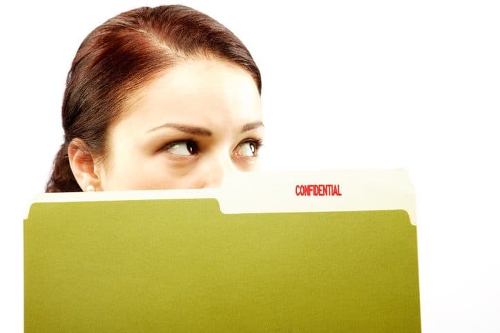 Fix Identity Theft in CA Credit Repair Lawyers of America sneaky look behind a folder id theft